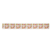 Ruban En Satin Motif Pizza d'aquarelle (Devant)