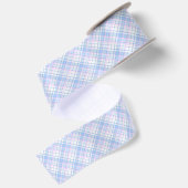 Ruban En Satin Motif plaid violet (Dos)
