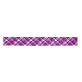 Ruban En Satin Motif plaid violet (Devant)
