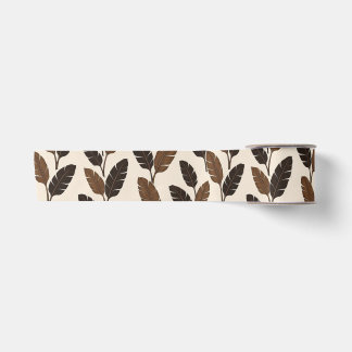 Ruban En Satin Motif réaliste de feuilles de bananier tropical po