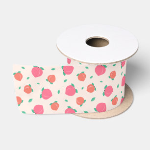 Ruban En Satin Motif rose pâle
