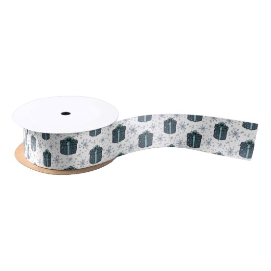 Ruban En Satin Motif sans fil scandinave (Bobine)