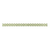 Ruban En Satin Motif Shamrock vert irlandais (Devant)