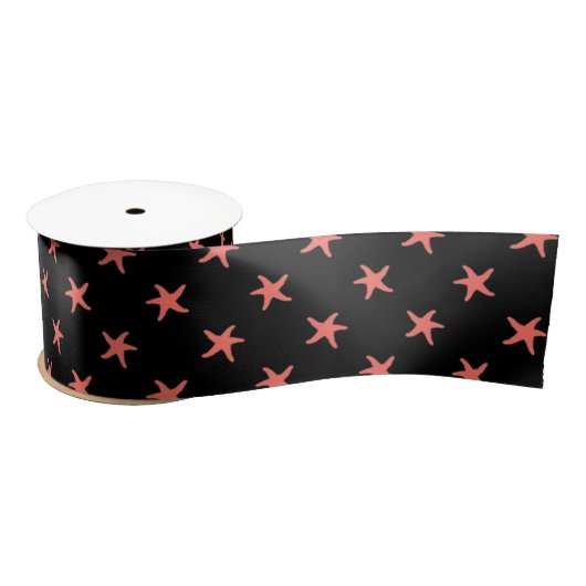 Ruban En Satin Motif Starfish (Bobine)
