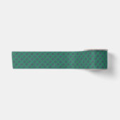 Ruban En Satin Motif Tartan Carreaux Diamant Vert (Devant)