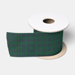 Ruban En Satin Motif Tartan Plaid Clan Gordon Vert Bleu Jaune