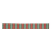 Ruban En Satin Motif tartan rouge et vert (Devant)