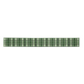 Ruban En Satin Motif Tartan Vert Et Noir (Devant)