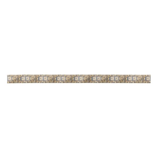 Ruban En Satin Motif Tortoise Shell (Devant)