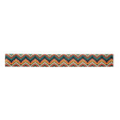 Ruban En Satin Motif tribal indigène ethnique audacieux (Devant)