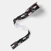Ruban En Satin Motif Vin Rosé (Dos)