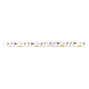 Ruban En Satin Motifs de golf