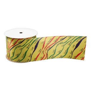 Ruban En Satin Motifs de Kwanzaa