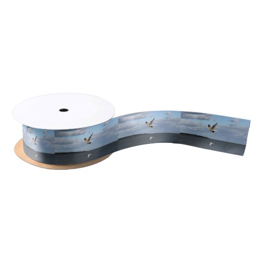 Ruban En Satin Mouettes en vol (Bobine)