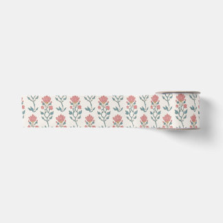 Ruban En Satin Mughal Floral Butta