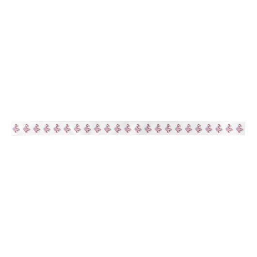 Ruban En Satin Musical treble clef notes with sakura flowers (Devant)