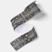 Ruban En Satin MVB Plaid Gris Beige Design (Dos)