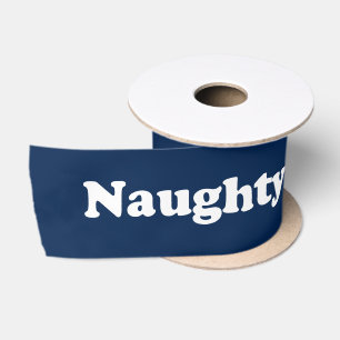 Ruban En Satin Naughty bleu marine blanc drôle mignon flirty cool