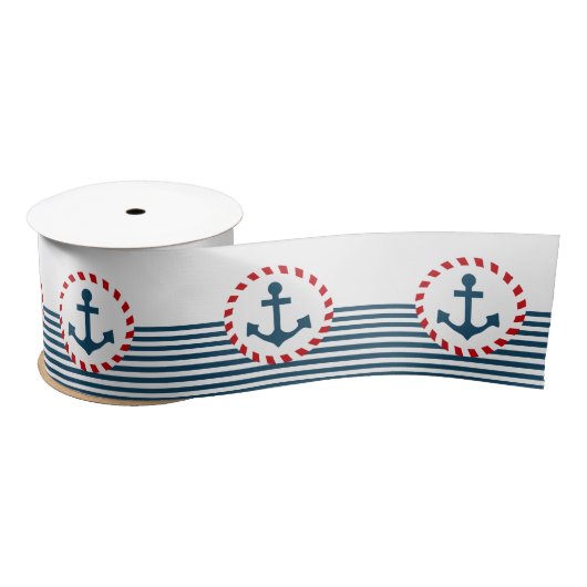 Ruban En Satin Nautical design (Bobine)