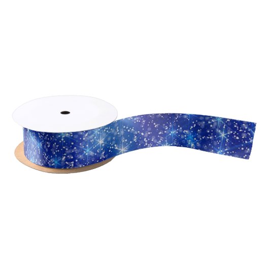 Ruban En Satin Neige bleue (Bobine)