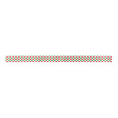 Ruban En Satin Noël Checkered rouge et vert (Devant)