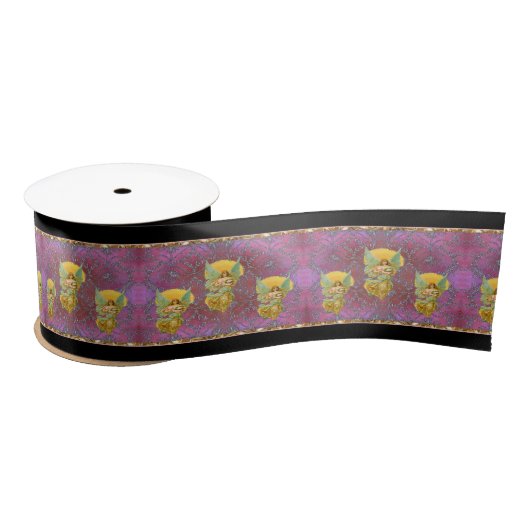 Ruban En Satin Noël de flottement d'anges (Bobine)