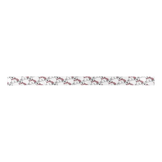 Ruban En Satin Noël d'ours blanc (Devant)