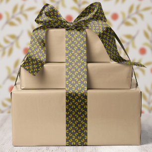 Ruban En Satin Noël Holly Et Baies Sombres