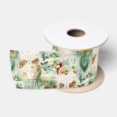 Ruban En Satin Noël Kitschmas nostalgique (Bobine)