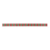 Ruban En Satin Noël mignon Simple Rouge Plaid Motif Rustique (Devant)