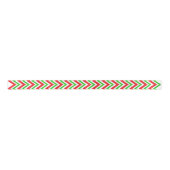Ruban En Satin Noël Motif rouge et vert Chevron (Devant)