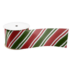 Ruban En Satin Noël rouge et vert