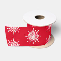 Noël Rouge ornemental G Clef Snowflake Motif