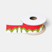 Ruban En Satin Noël rouge vert et blanc (Bobine)