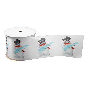 Ruban En Satin Noël Satin Ruban Cadeau Snowman Rock