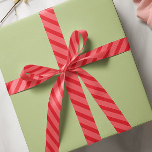 Ruban En Satin Noël Simple Red Whimschipe Stripes mignonne