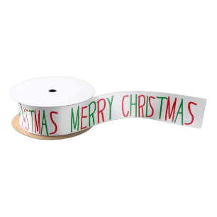 Ruban En Satin noël vert rouge