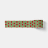 Ruban En Satin Noël Vert & Rouge Pois (Devant)