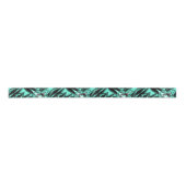Ruban En Satin Noir Blanc Turquoise Ombre Art Abstrait moderne (Devant)