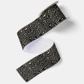 Ruban En Satin Noir et Taupe (Dos)