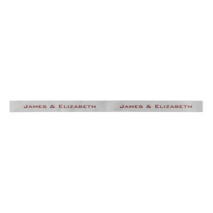 Ruban En Satin Nom personnalisé Professional Minimalist Plain