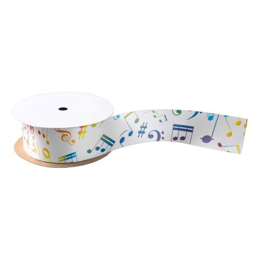 Ruban En Satin Notes musicales 4 (Bobine)