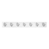 Ruban En Satin Notes musicales en Parties scintillant noire (Devant)