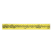 Ruban En Satin Notes musicales sur Ruban de Polka Dot Satin Jaune (Devant)