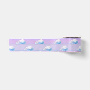 Ruban En Satin Nuage 9 Nuageux Violet et Bleu
