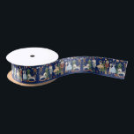 Ruban En Satin Nutcracker Christmas Ballet Aquarelle Vintage<br><div class="desc">Le ruban festif sur le thème de Nutcracker.</div>