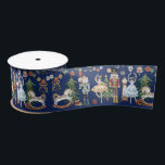 Ruban En Satin Nutcracker Christmas Ballet Aquarelle Vintage<br><div class="desc">Le ruban festif sur le thème de Nutcracker.</div>