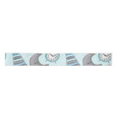 RUBAN EN SATIN OBJETS BLEUS ET GRAY PASTEL (Devant)