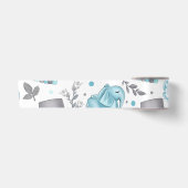 RUBAN EN SATIN OBJETS BLEUS ET GRAY PASTEL (Devant)