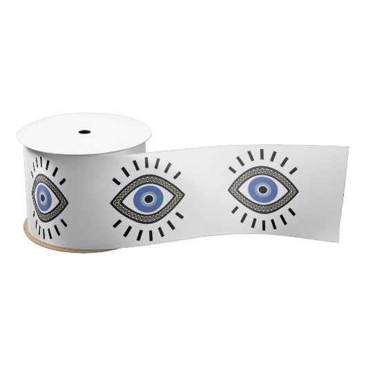 Ruban En Satin Oeil bleu amulet protection contre le mal (Bobine)